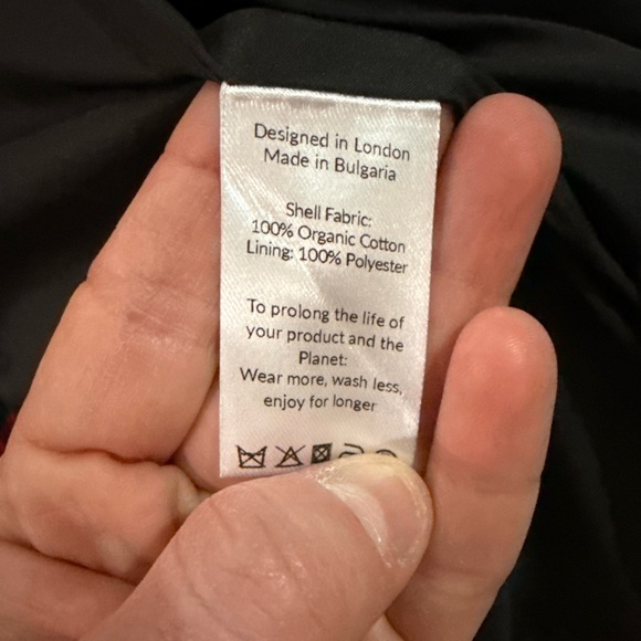 Saint + Sofia plaid organic cotton blazer, women's size 8 - Picture 10 of 10